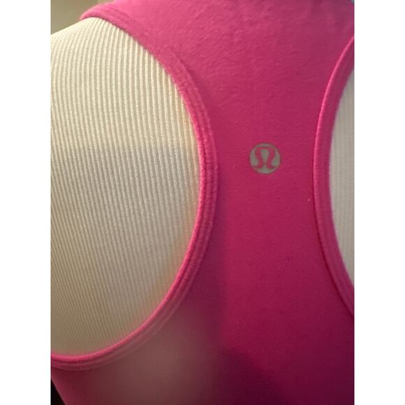 Women 8 Lululemon CRB Cool Racerback Bright Pink Tank Top Yoga Unlined Layering - Picture 5 of 6